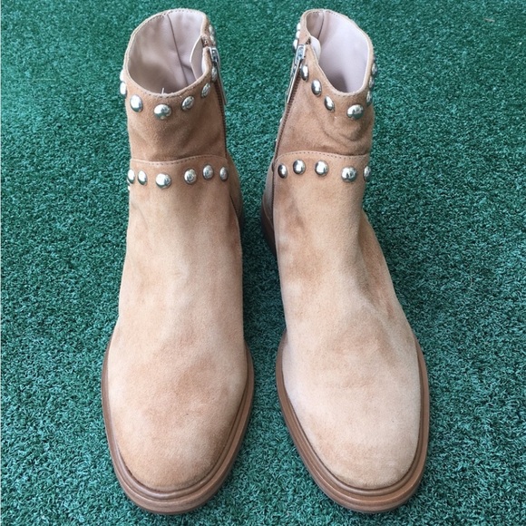 NWT Schutz Margot Boot Suede Hazel Brown 7 - Picture 9 of 11